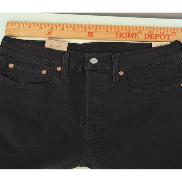 NWT Levi's Wedgie Fit Jeans Women's W30 Button Fly Black High Rise Denim - Picture 5 of 9